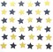 200PCS Black & Gold Glitter Star Confetti – Table Decor for Birthday & Wedding